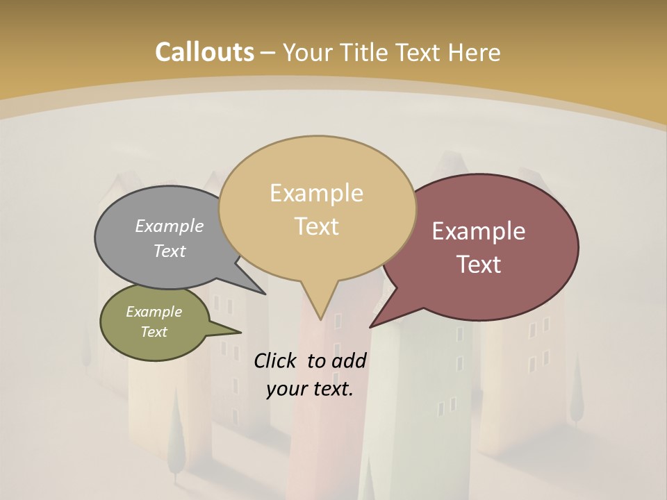 Card Fantasy Roof PowerPoint Template