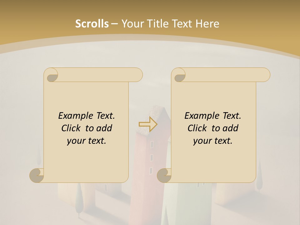 Card Fantasy Roof PowerPoint Template