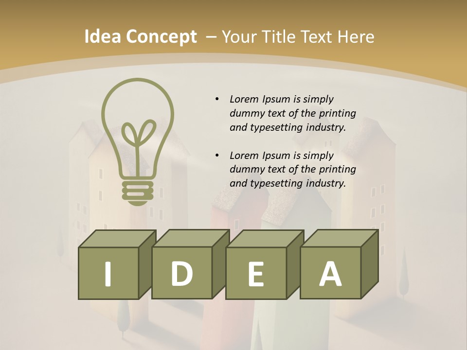 Card Fantasy Roof PowerPoint Template