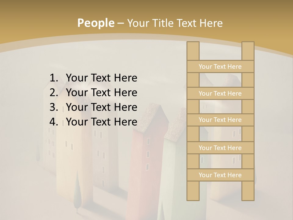 Card Fantasy Roof PowerPoint Template