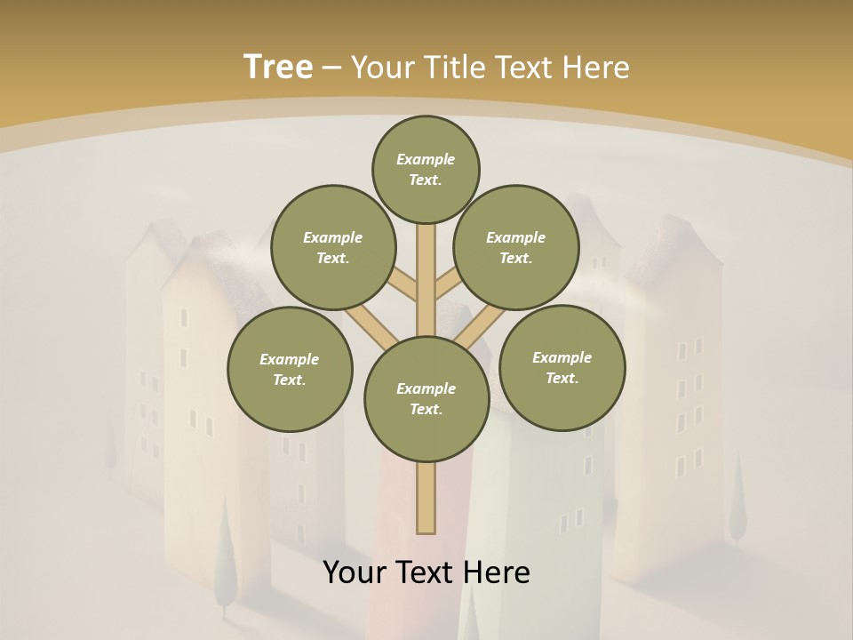 Card Fantasy Roof PowerPoint Template