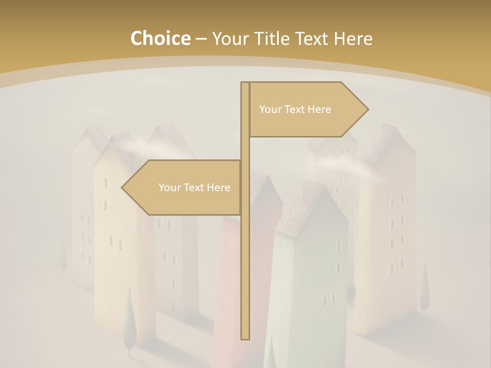 Card Fantasy Roof PowerPoint Template