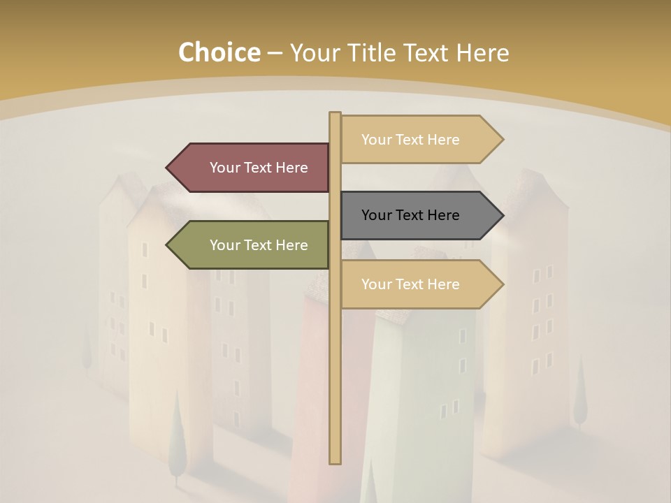 Card Fantasy Roof PowerPoint Template