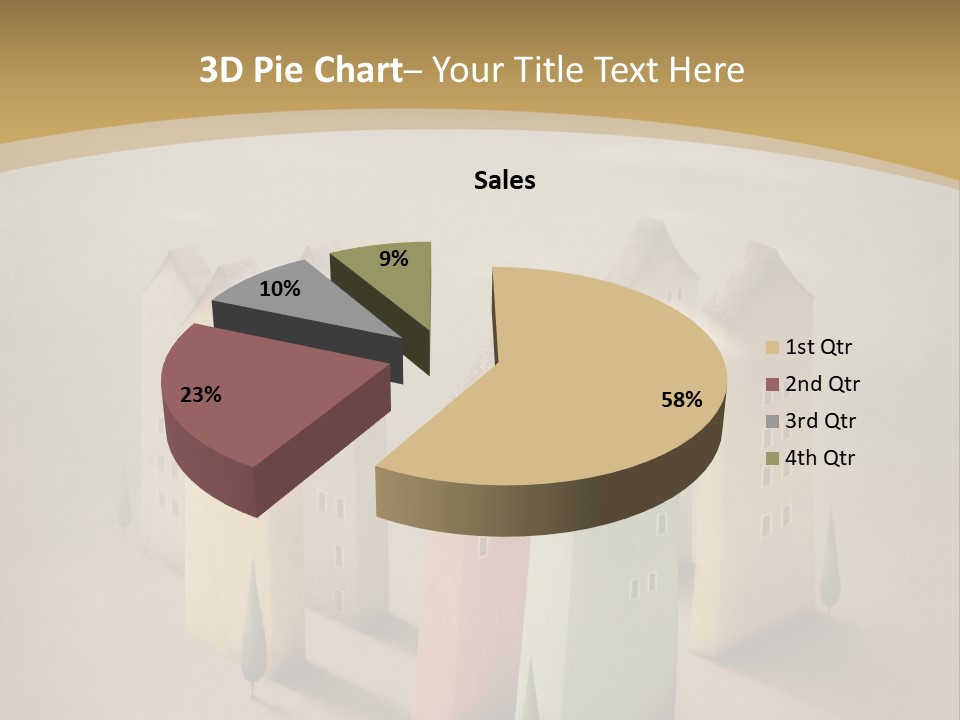 Card Fantasy Roof PowerPoint Template