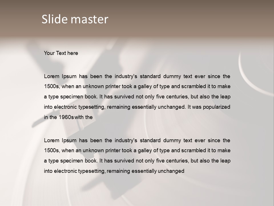 Atmosphere Stylus Sepia PowerPoint Template