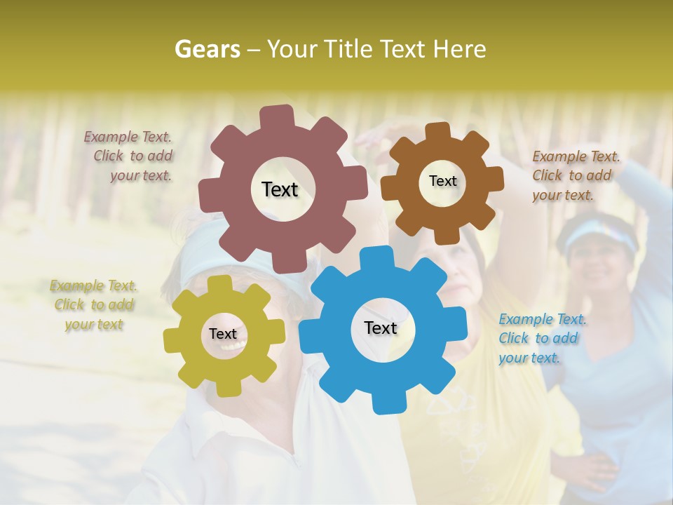 White Energetic People PowerPoint Template