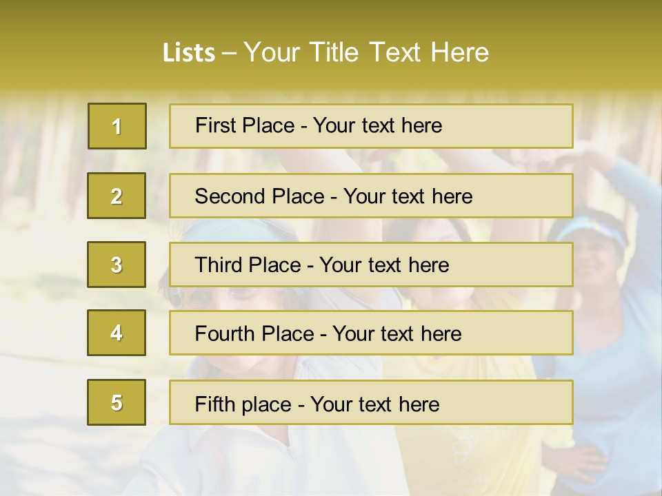 White Energetic People PowerPoint Template