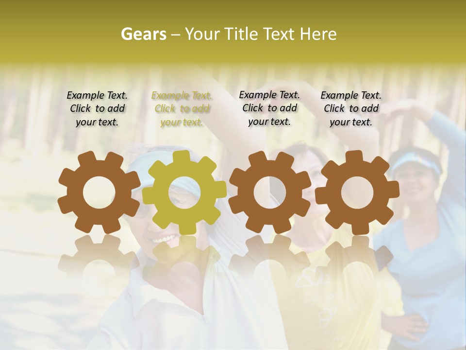 White Energetic People PowerPoint Template