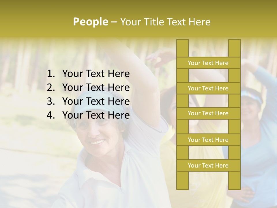 White Energetic People PowerPoint Template