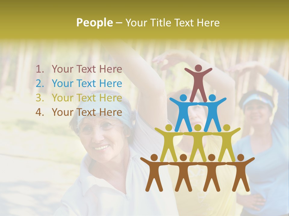 White Energetic People PowerPoint Template