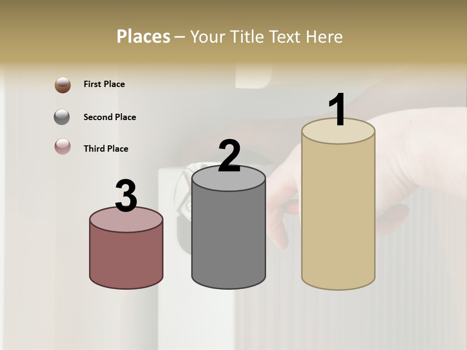 A Person Opening A Door With A Wrench PowerPoint Template