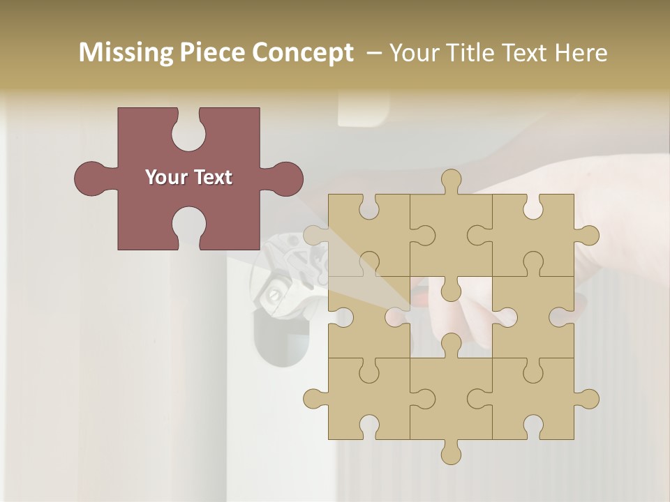 A Person Opening A Door With A Wrench PowerPoint Template