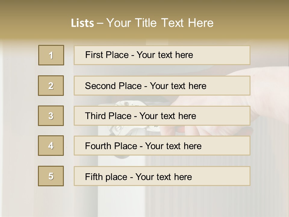 A Person Opening A Door With A Wrench PowerPoint Template