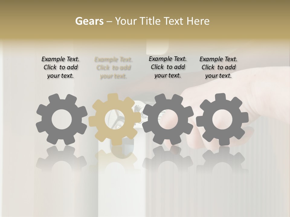 A Person Opening A Door With A Wrench PowerPoint Template