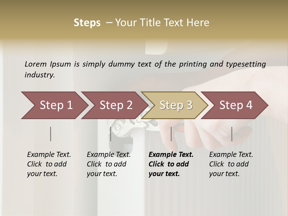A Person Opening A Door With A Wrench PowerPoint Template