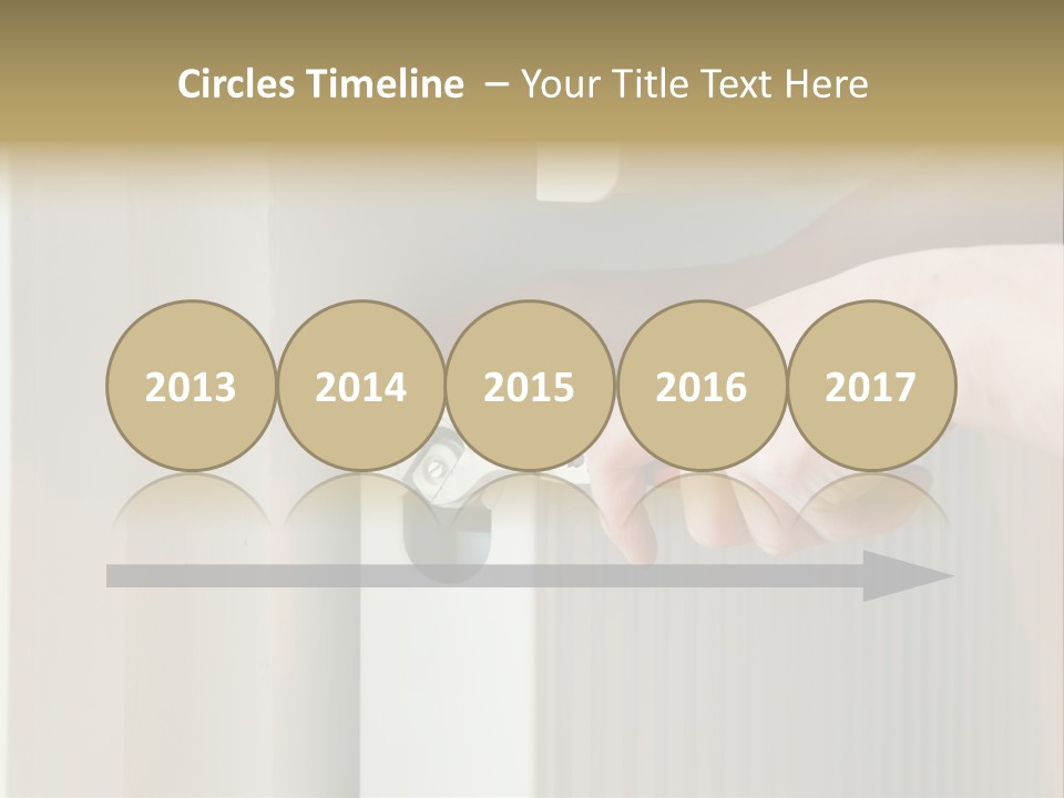 A Person Opening A Door With A Wrench PowerPoint Template