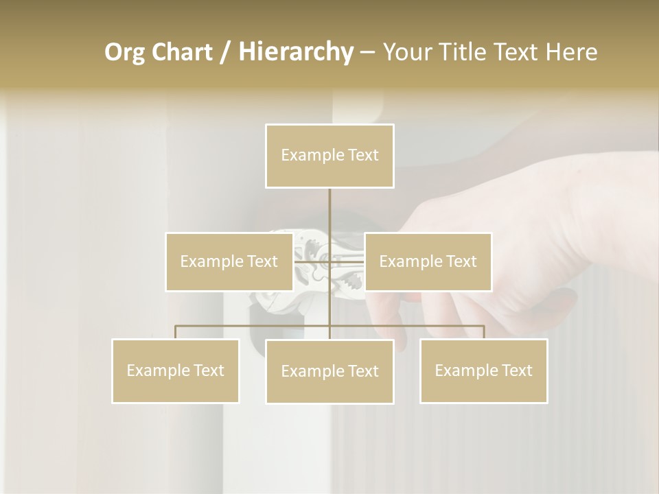 A Person Opening A Door With A Wrench PowerPoint Template