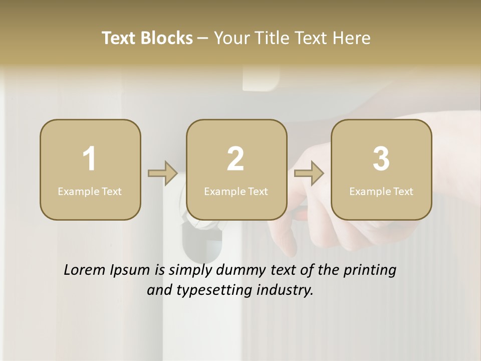 A Person Opening A Door With A Wrench PowerPoint Template