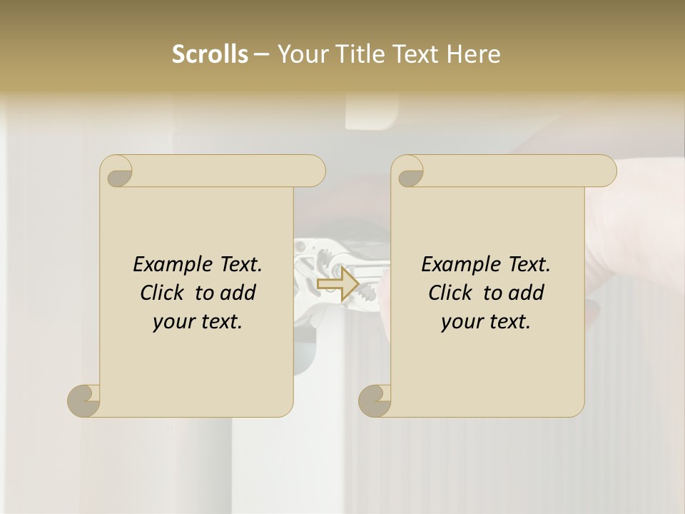A Person Opening A Door With A Wrench PowerPoint Template