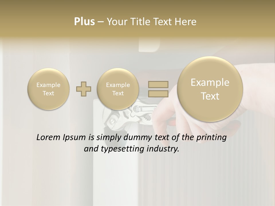 A Person Opening A Door With A Wrench PowerPoint Template