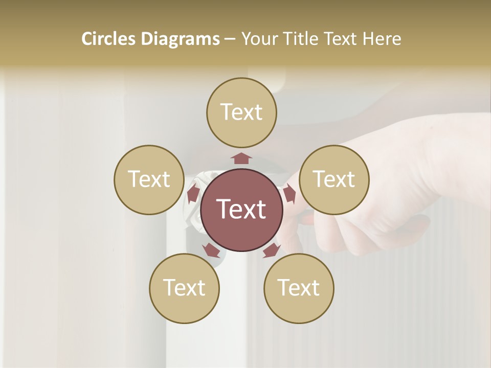 A Person Opening A Door With A Wrench PowerPoint Template