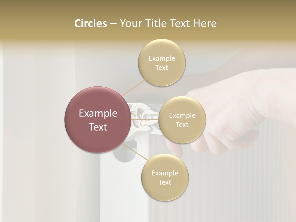 A Person Opening A Door With A Wrench PowerPoint Template