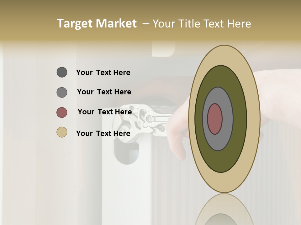 A Person Opening A Door With A Wrench PowerPoint Template