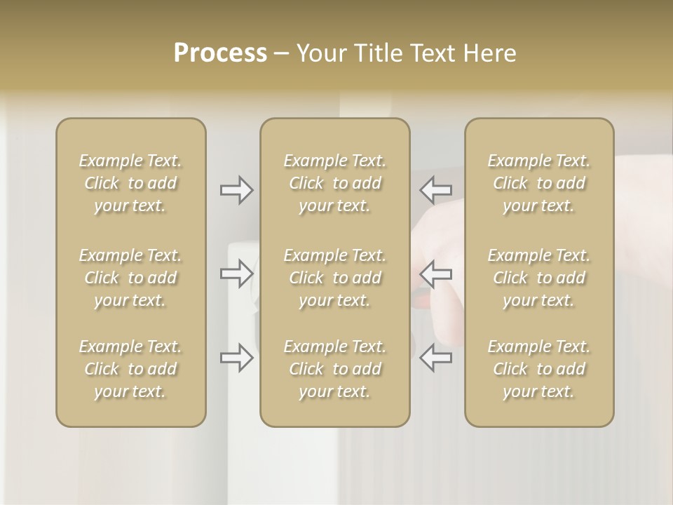A Person Opening A Door With A Wrench PowerPoint Template