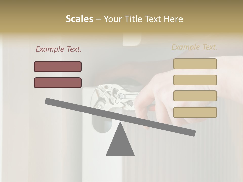 A Person Opening A Door With A Wrench PowerPoint Template
