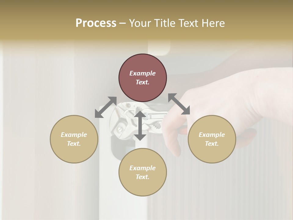 A Person Opening A Door With A Wrench PowerPoint Template