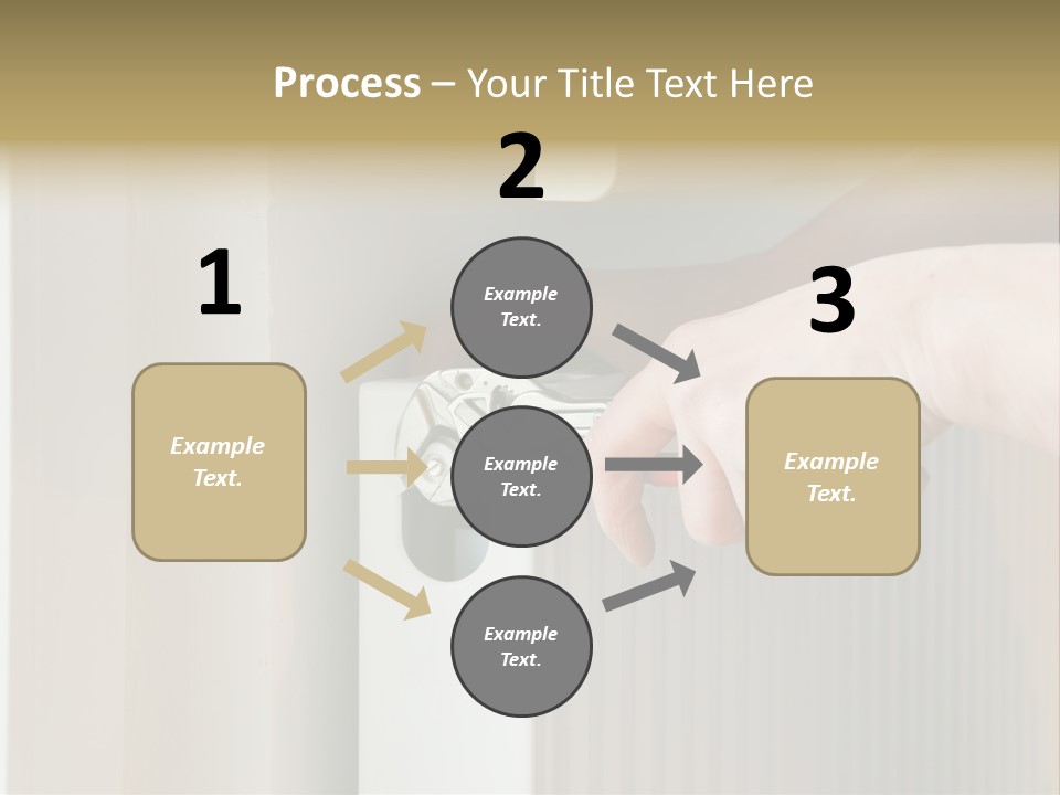 A Person Opening A Door With A Wrench PowerPoint Template