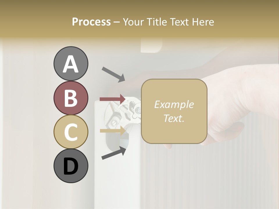 A Person Opening A Door With A Wrench PowerPoint Template