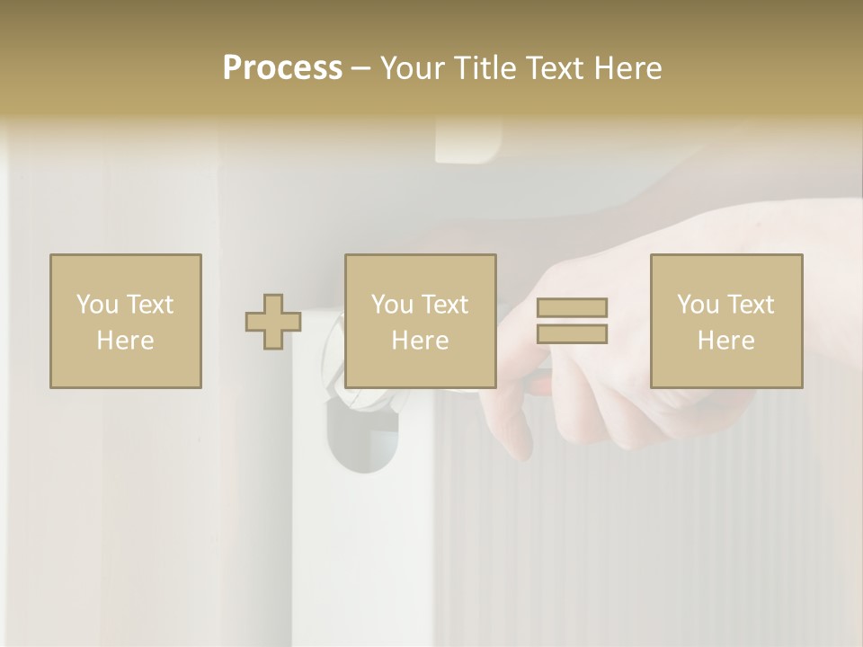 A Person Opening A Door With A Wrench PowerPoint Template