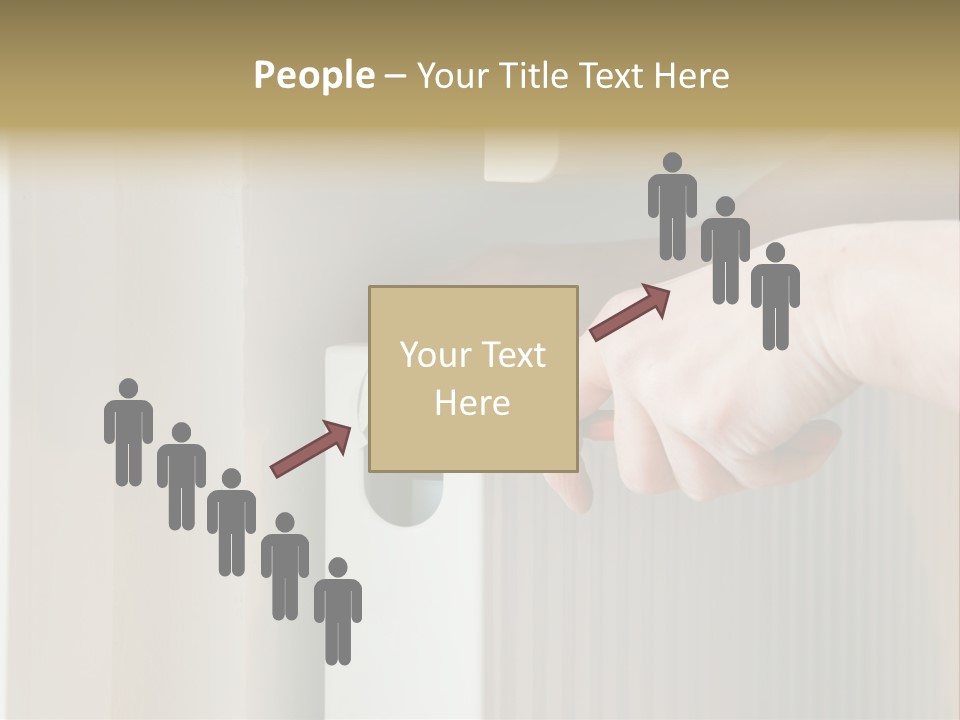 A Person Opening A Door With A Wrench PowerPoint Template
