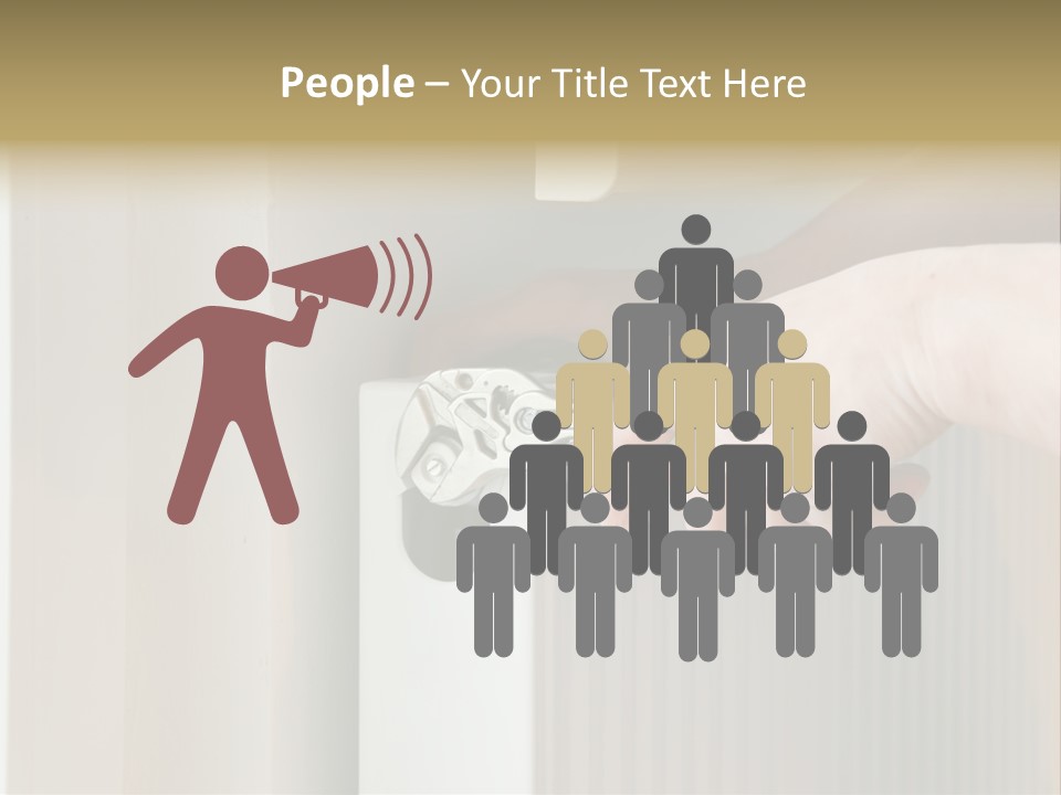 A Person Opening A Door With A Wrench PowerPoint Template