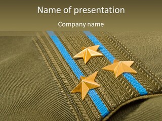 Airborne Epaulettes Gold PowerPoint Template