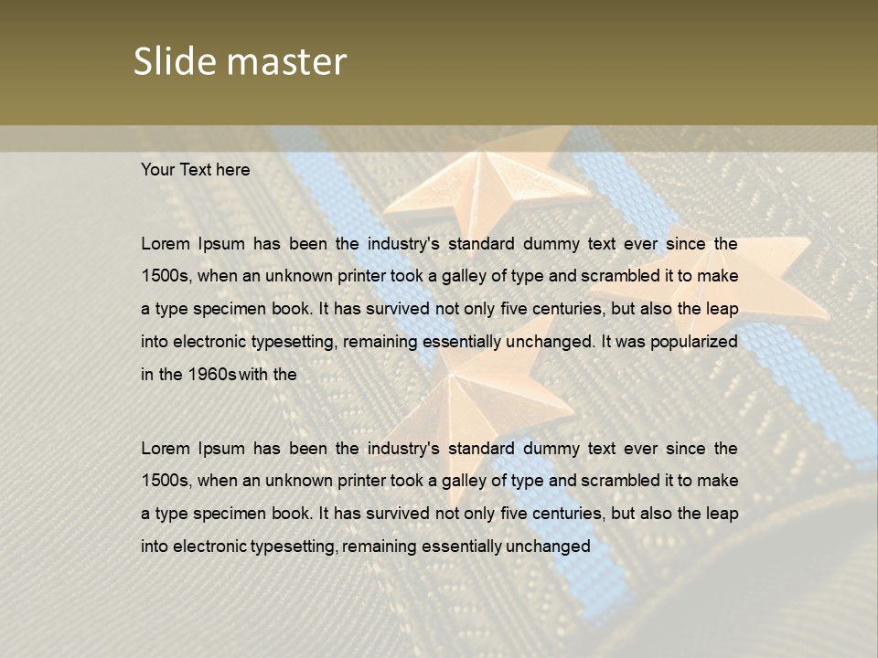 Airborne Epaulettes Gold PowerPoint Template