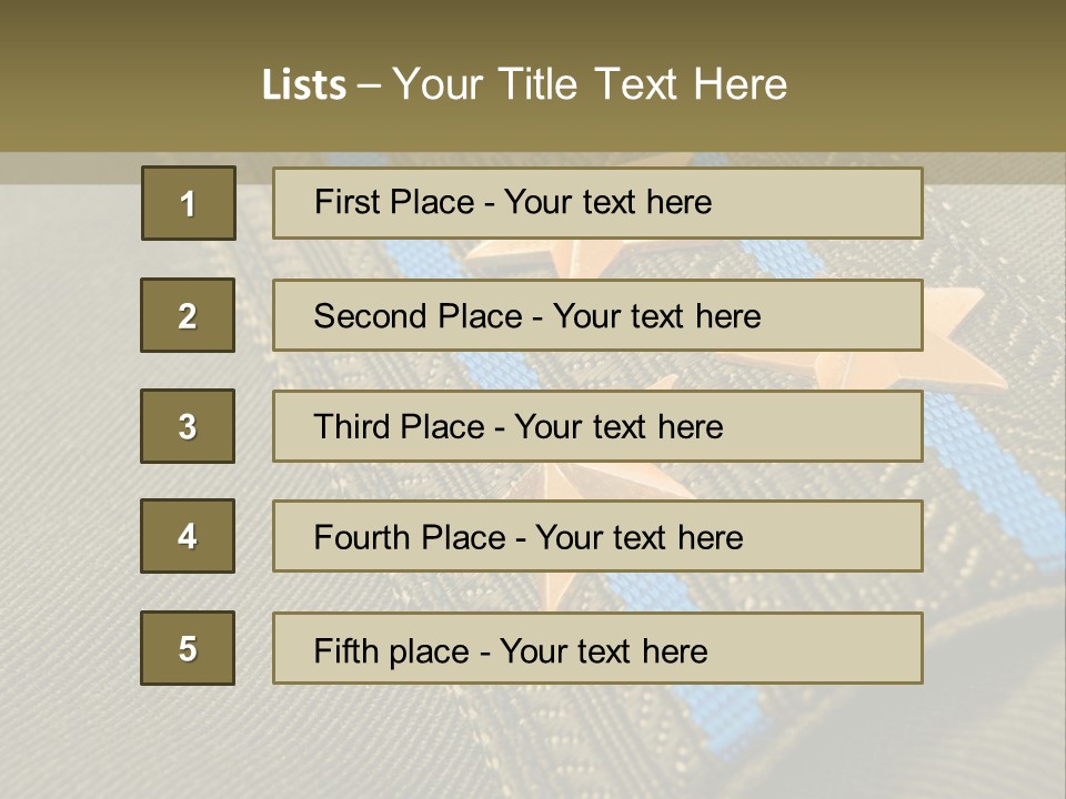 Airborne Epaulettes Gold PowerPoint Template