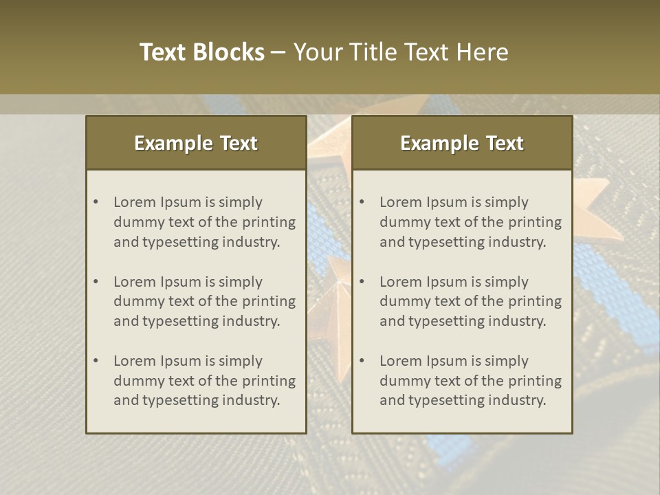 Airborne Epaulettes Gold PowerPoint Template