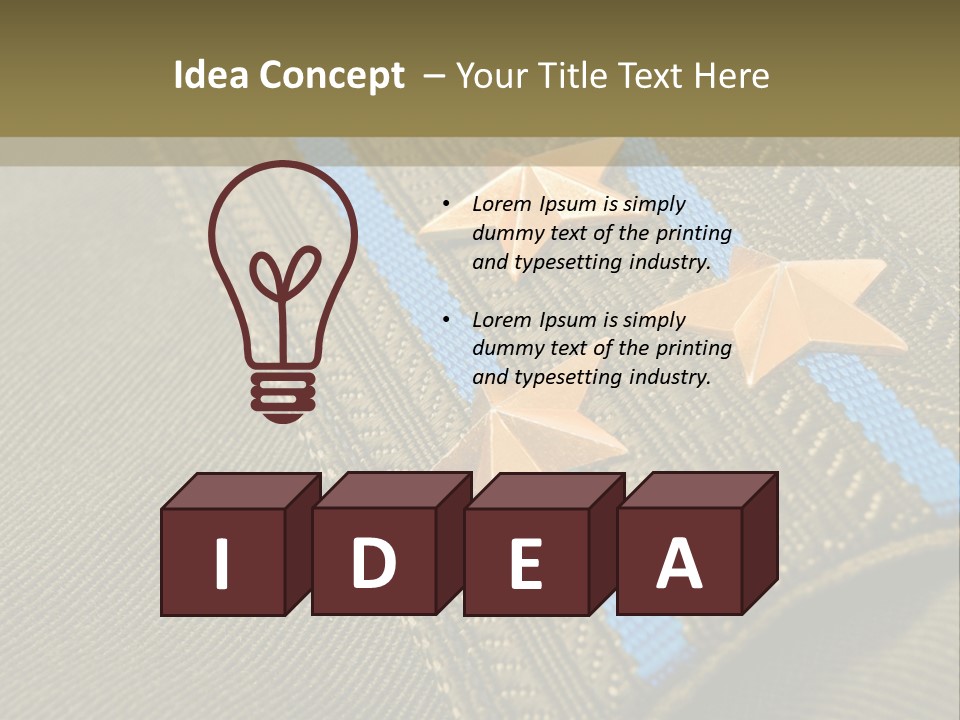 Airborne Epaulettes Gold PowerPoint Template