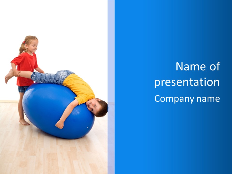 Carefree Kid Sport PowerPoint Template