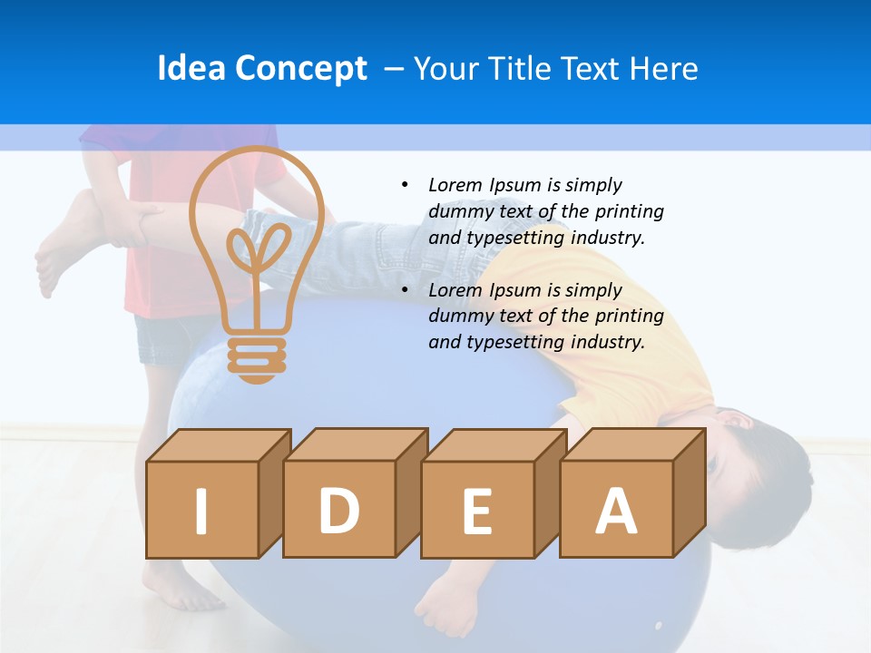 Carefree Kid Sport PowerPoint Template