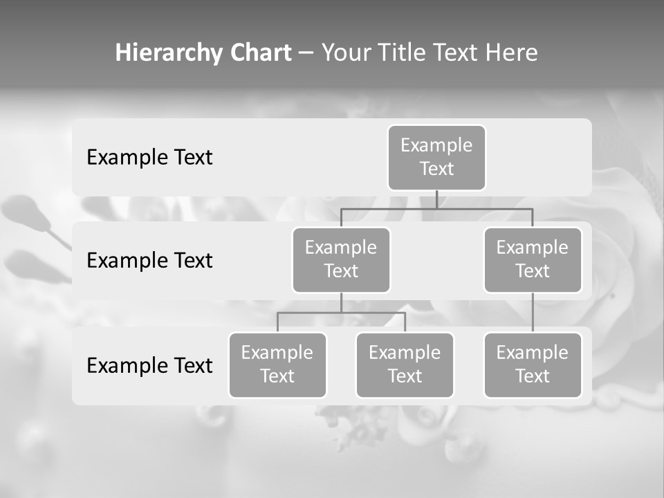 A Black And White Picture Of Flowers On A Cake PowerPoint Template