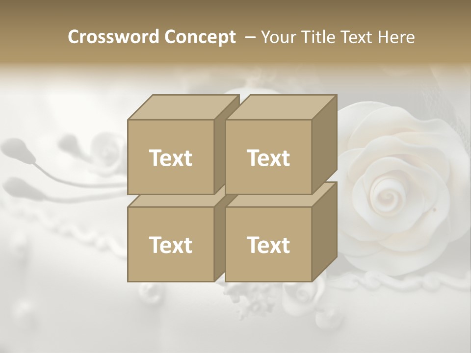 Two White Roses On A White Background Powerpoint Template PowerPoint Template