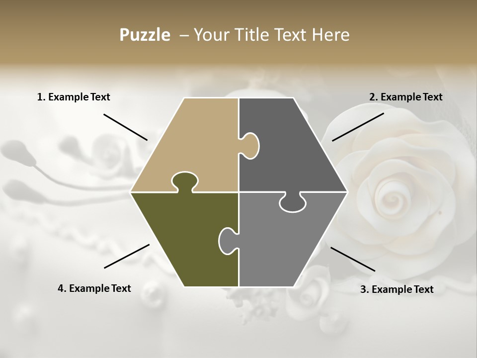 Two White Roses On A White Background Powerpoint Template PowerPoint Template