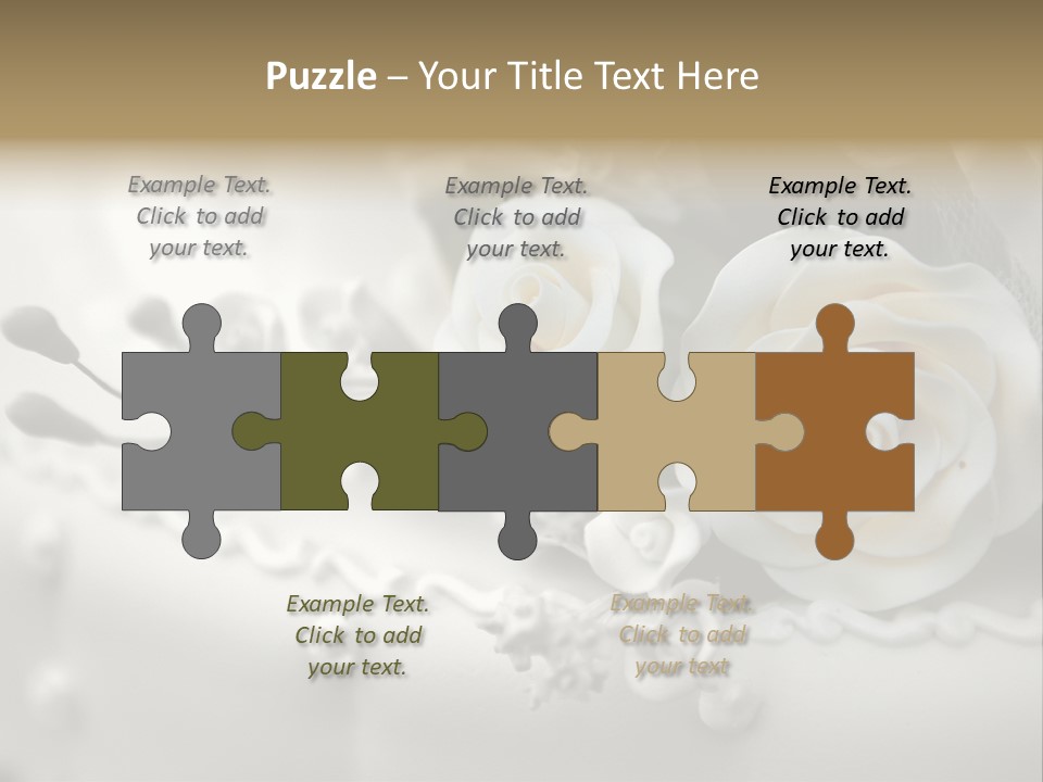 Two White Roses On A White Background Powerpoint Template PowerPoint Template