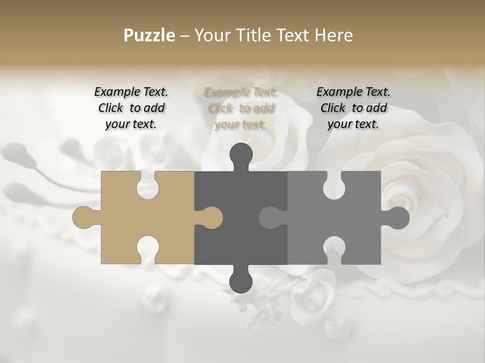 Two White Roses On A White Background Powerpoint Template PowerPoint Template