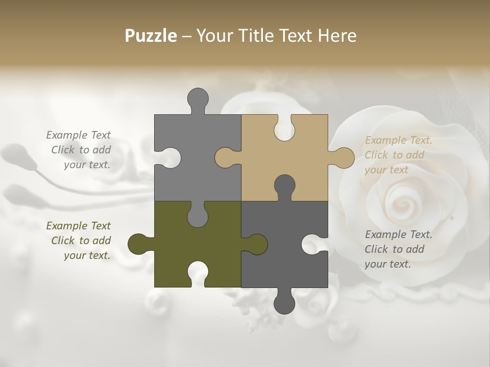 Two White Roses On A White Background Powerpoint Template PowerPoint Template