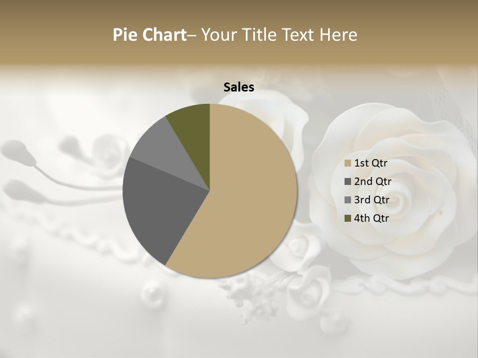 Two White Roses On A White Background Powerpoint Template PowerPoint Template
