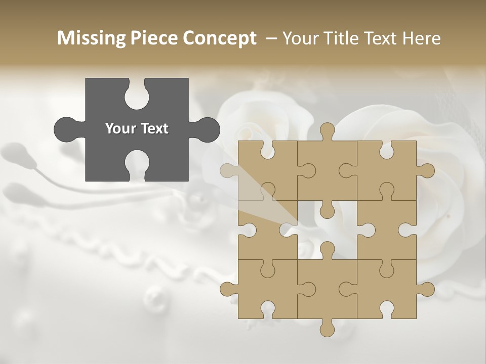 Two White Roses On A White Background Powerpoint Template PowerPoint Template